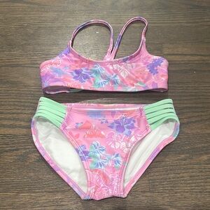 Art Class Pink Floral Bikini Set sz M